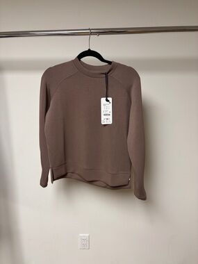 Varley zosia crew neck midlayer coffee quartz